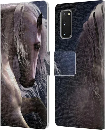 Vista 105 de Head Case Designs Officially Licensed Laurie Prindle A Morgan Christmas Western Stallion Leather Wallet Case Compatible with Samsung Galaxy A07 4G