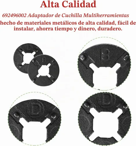 Vista 2 de 692496002 Adaptador de cuchilla multiherramienta para RID-GID JobMax Ridgid Multi-Tool Head Reemplazo Ryobi Cabezal multiherramienta PSL1MT01