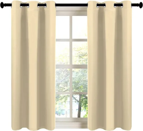 Vista 105 de LA PALMA Cortinas opacas con aislamiento térmico y ojales, para sala de estar, dormitorio, paquete de 2 paneles