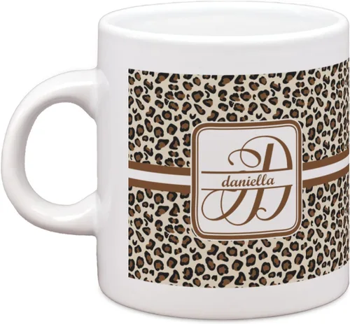 Vista 2 de Taza de espresso personalizada con estampado de leopardo de un solo tiro, 3 oz.