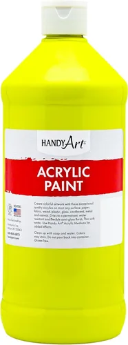 Vista 71 de Handy Art Pintura acrílica, juego de 12 colores, botellas de 16 onzas, acrílico líquido para estudiantes semibrillante, consistencia de flujo