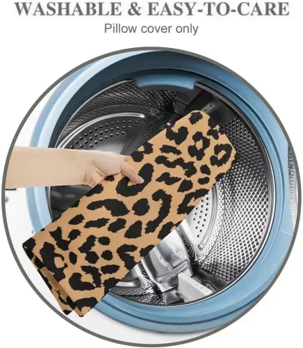 Vista 7 de Funda de almohada corporal de leopardo con diseño de piel de animales salvajes, con estampado de guepardo, funda de almohada larga con cremallera