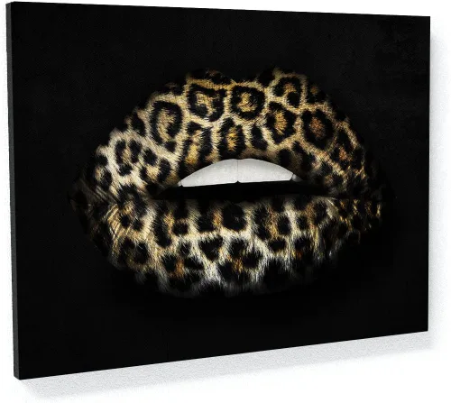 Vista 10 de Sense Canvas Lienzo decorativo de labios con flores botánicas, decoración del hogar, póster pequeño de 16 x 12 / 0.75 pulgadas Labios Flores