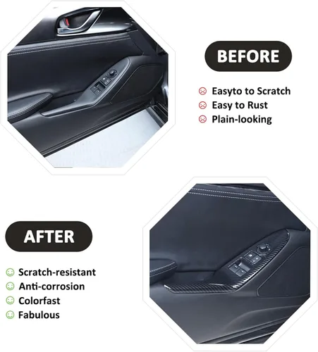 Vista 2 de Compatible con Mazda MX-5 ND Miata 2016 2017 2018 2019 2020 2021 2022 2023 2024 automóvil ABS 4 piezas de puertas delanteras y traseras aspecto