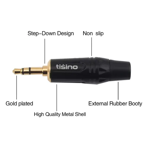Vista 4 de Tisino Cable de micrófono estéreo XLR doble a 0.138 in, 2 XLR hembra a 1/8 pulgadas Mini Jack Y-Splitter Cable de micrófono de plomo de 3.3 pies