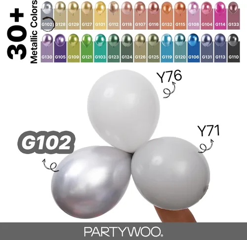 Vista 261 de PartyWoo 50 globos de látex color piel albaricoque, globos de helio boho de Albaricoque-f05