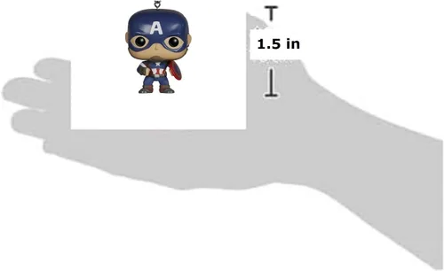 Vista 3 de Funko Llavero de bolsillo pop: Marvel - Avengers 2 - Figura de acción de Cap America