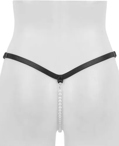 Vista 5 de YOOJOO Tangas de talle bajo con perlas tangas íntimas tangas tanga para mujer