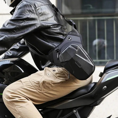 Vista 5 de Motorcycle Waist Leg Bag Multifunction Pack Splashproof Hip Thigh Bag for Cycling Hiking Climbing