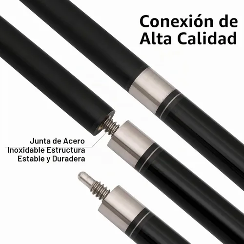 Vista 2 de Palos de taco de billar compuesto de grafito de fibra de vidrio 18oz 19oz 20oz 21oz 58inch Negro 19oz