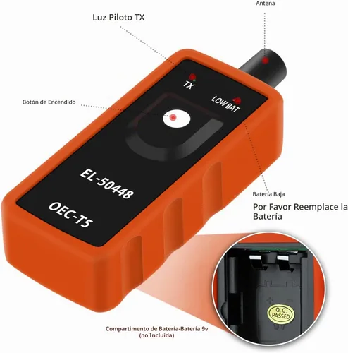Vista 6 de JDIAG EL-50448 Herramienta de restablecimiento TPMS para el sistema de monitoreo de presión de neumáticos automático de GM, sensor de activación
