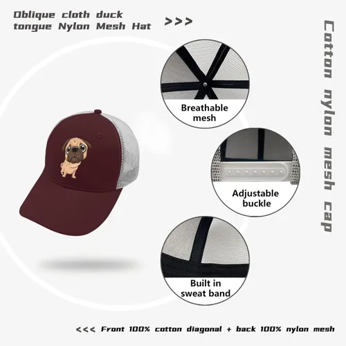 Vista 7 de Hat Pug Dog Dad Hats, Funny Hats for Men