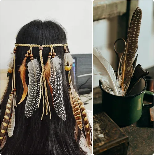 Vista 7 de THARAHT 24 plumas de faisán femenino, plumas naturales de 6 a 8 pulgadas, 5.9-7.9 in para manualidades, hogar, boda, fiesta, actuación, decoración