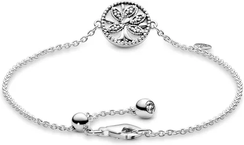 Vista 2 de PANDORA Jewelry - Pulsera de circonita cúbica con diseño de árbol genealógico brillante en plata de ley Metal Esmalte