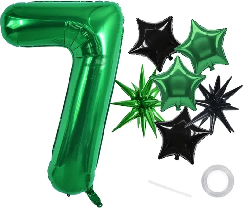 Vista 18 de Globos de números grandes, negros, de 40 pulgadas