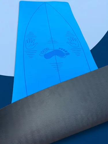 Vista 6 de Esterilla de entrenamiento profesional para postura de surf y pop-up – Esterilla de yoga de surf para práctica de postura de surf, posicionamiento
