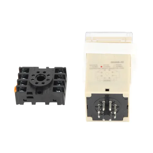 Vista 5 de DH48S-2Z Relé de tiempo digital de 220V con base de enchufe - 0.01S-99H99M ajustable, relés sólidos de retardo de encendido para sistemas de control