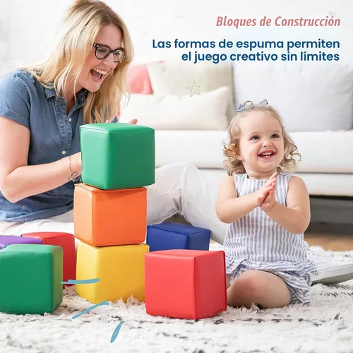 Vista 3 de ECR4Kids Softzone - Bloques blandos para niños (12 piezas) Espuma suave, cubierta de poliuretano, espuma certificada GREENGUARD Gold &