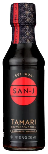 Vista 17 de SAN-J Tamari reducido en sodio (sin gluten, orgánico), 10 fl oz (paquete individual) Sal reducida, Umami rico, sin trigo, Kosher, certificado