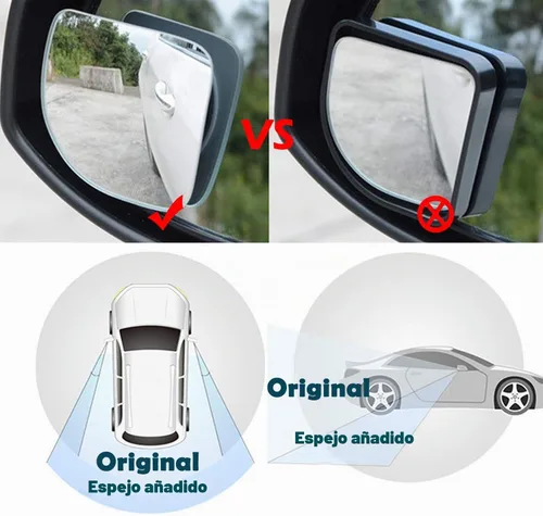Vista 8 de Ampper Espejo de Punto Ciego en Forma de Abanico, Vidrio HD sin Marco Adhesivo Ajustable Convexo de Gran Angular Retrovisor Espejo para Automóvil