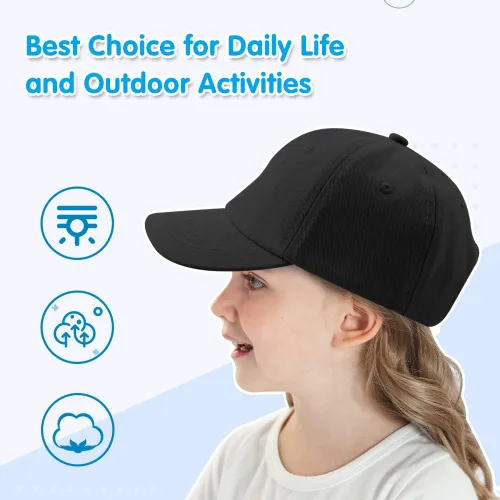 Vista 18 de Peecabe Gorra de béisbol para niños pequeños, unisex, de algodón, ajustable, para bebés, niños, gorra de béisbol para niñas de 1 a 5 años