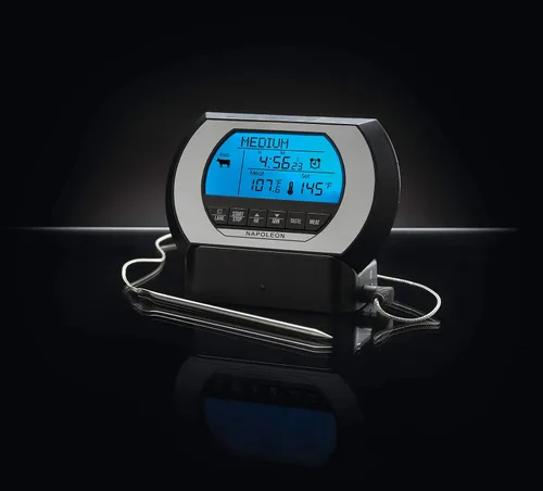 Vista 2 de Napoleon PRO - Termómetro digital inalámbrico, mide las temperaturas de la carne y los alimentos, rango de 200 pies, multiidioma, sonda de acero