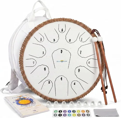 Vista 19 de El Tambor Bálsamo - Tambor de Lengua de Acero de 6 Pulgadas de 8 Notas, Instrumento de Tambor de Acero, Tambores para Niños y Adultos, Set de Tambor