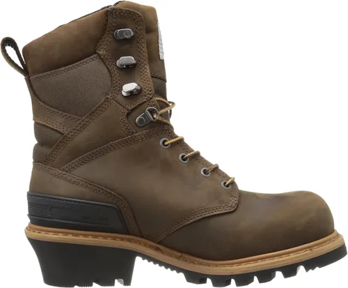 Vista 6 de Carhartt Botas de leñador de cuero compuesto impermeable de 8 pulgadas para hombre CML8369 Marrón