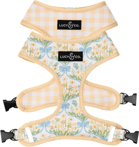 Vista 22 de Lucy & Co. Lindo arnés reversible para perros con cuello halter para caminar, el mejor diseño de arneses para mascotas XS a XL, chaleco acolchado