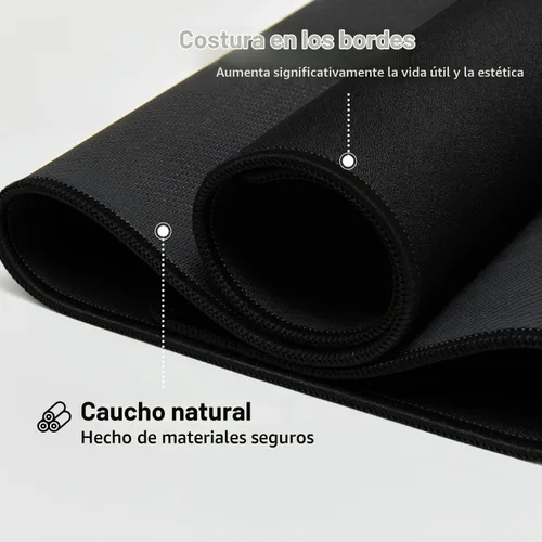 Vista 4 de Reniteco Alfombrilla de mouse grande para juegos con bordes cosidos duraderos, base de goma antideslizante, alfombrilla de mouse para teclado