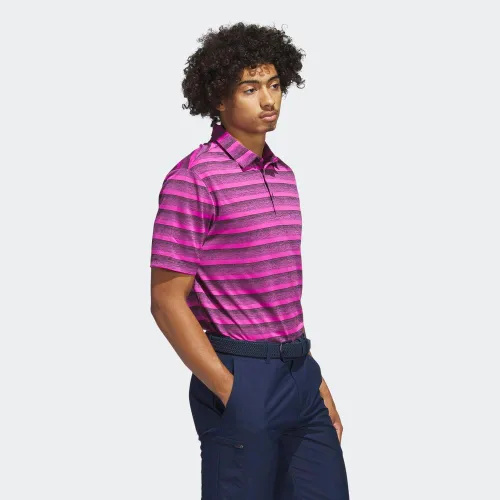 Vista 4 de adidas Mens Two Color Stripe Polo Shirt Men's Polo Shirt