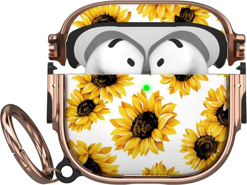 Vista 47 de Maxjoy Funda para AirPods 3 con cerradura, funda protectora rígida de 3ª generación para AirPod de 3ª generación para mujeres y hombres con llavero