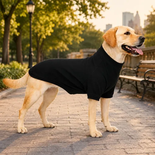 Vista 4 de Lovelonglong Sudadera para perro, otoño, invierno, clima frío, camisetas para perros pequeños, medianos y grandes, ropa de chihuahua, color negro, XS