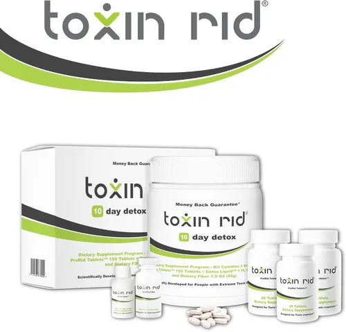Vista 3 de Toxin Rid Kit de desintoxicación de 10 días Limpieza permanente completa natural de todo el cuerpo para mujeres y hombres 150 tabletas veganas