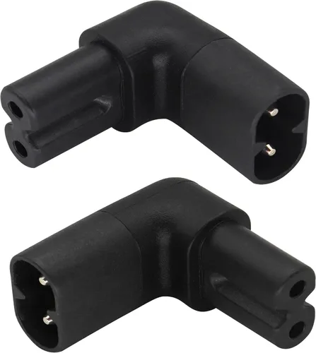 Vista 8 de Adaptador de CA IEC 320 C14 a C5, 10A 125V IEC 3Pole Macho a Mickey Mouse Adaptador de corriente hembra de 3 polos, convertidor de CA C5 a C14