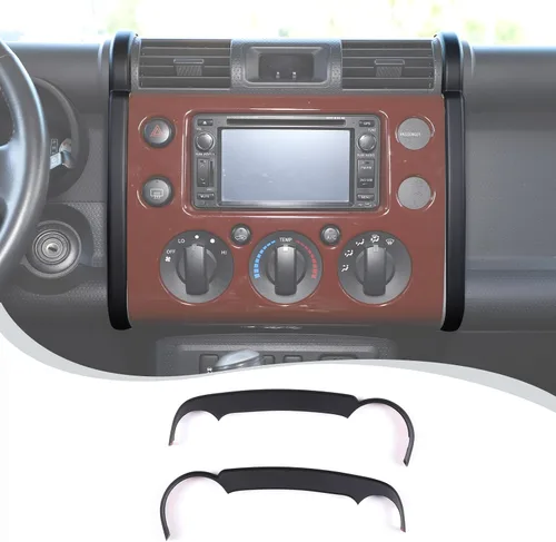 Vista 11 de Tira lateral de navegación de consola central de ABS para automóvil para Toyota FJ Cruiser 2007-2021, cubierta de tira decorativa lateral