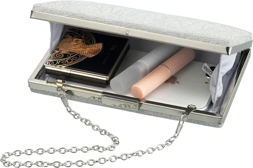 Vista 6 de Savatano Bolso de mano dorado para mujer, bolso de mano dorado, bolso cruzado de hombro, bolsa de boda, fiesta, novia, baile de graduación..