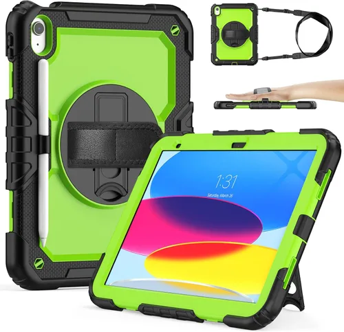Vista 9 de SIBEITU Funda compatible con iPad de 9ª/8ª/7ª generación con protector de pantalla para bolígrafo, funda para iPad de 10.2 pulgadas, funda