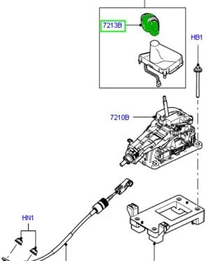 Vista 2 de Land Rover Palanca de control de engranajes genuina KNOB LR2 LR052792
