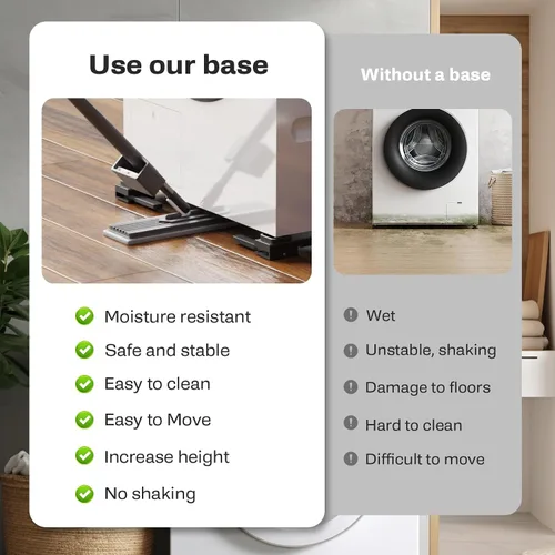 Vista 5 de Rodillos de electrodomésticos resistentes, deslizadores extensibles más recientes, base de lavadora elevable, mover fácilmente máquinas de lavadora