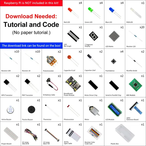 Vista 2 de Freenove Super Starter Kit para Raspberry Pi 5 4 B 3 B+ 400 Zero 2 W, tutorial detallado de 682 páginas, código de procesamiento de arañazos Java