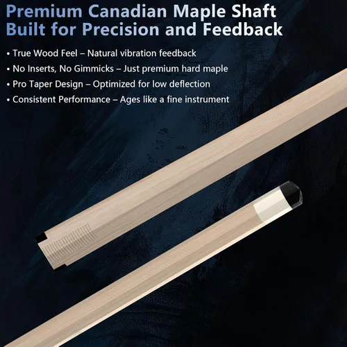 Vista 3 de CUEELF Taco de Billar de Madera de Arce Canadiense 100% Taco de Billar con Punta de 13mm Palo de Billar de 19.5-21oz Tacos de Billar Adecuados