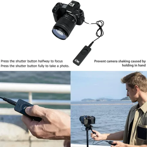 Vista 4 de Kiwifotos MC-30 Control remoto obturador cable para Nikon Z8 Z9 D850 D500 D5 D810 D810A D800 D700 D4s D4 D3 D3s D3X D2H D2X D2Hs D2Xs D300s D300