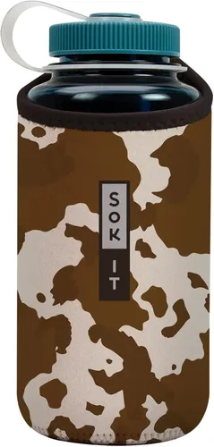 Vista 249 de Sok It BotlSok Funda para botella de agua con cubierta de neopreno aislante (Floral abstracto, se ajusta a CamelBak o Nalgene de 12 onzas)