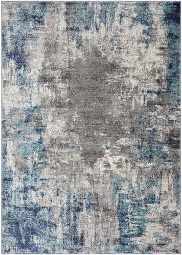 Vista 2 de LUXE WEAVERS Alfombra Artística de Área, Azul Oscuro-Azul Claro 2x3 Artistic, Cozy, Medium Pile