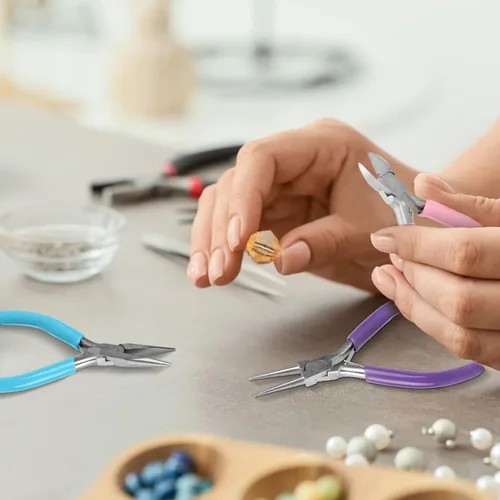 Vista 6 de 5 Pcs Jewelry Making Pliers Tools, Needle/Round/Chain/Bent/Zipper Pliers