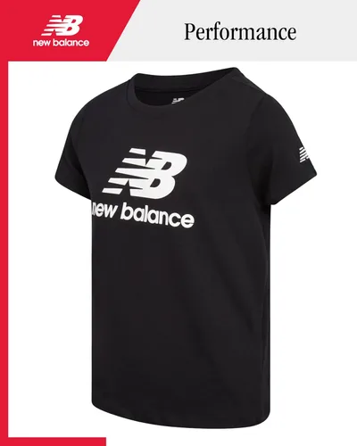 Vista 3 de New Balance Conjunto de leggings para niñas, camisa de manga corta de 3 piezas y leggings para niñas, pantalones de yoga para entrenamiento