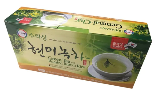 Vista 3 de Surasang - Té coreano (té verde con arroz integral tostado, 1 paquete)