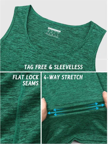 Vista 5 de TACVASEN Camisetas sin mangas para hombre, de secado rápido, sin mangas, para entrenamiento, musculación, fisicoculturismo, gimnasio, rendimiento