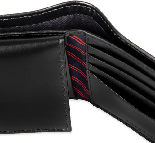 Vista 7 de Tommy Hilfiger Billetera plegable clásica para hombre con ventana de identificación y múltiples ranuras para tarjetas